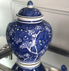 Blue and White Ceramic Blossom Temple Jar 31 cm