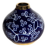 Indigo Blue and White Blossom Vase - 15 cm