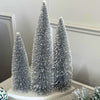 Frosted Silver Christmas Tree Table Decor