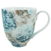 Blue and White Hydrangea Tea or Coffee Mug and Trivet Dish