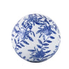 Set of 3 Blue and White Ceramic Decorator Balls - 10 cm Blue Floral