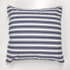 Navy and White Stripe Reversible Cushion Cover - Ornamental Blue - 2 Sizes