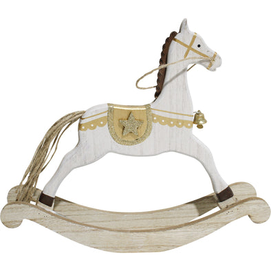 Wooden Rocking Horse Christmas Decor