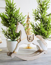 Wooden Rocking Horse Christmas Decor