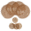 Set of 4 Round Rattan Placemats and Coasters