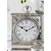 Silver Mantle Clock with Fob