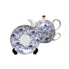 Blue Bird Fine China Tea for One AND Gold Spoon