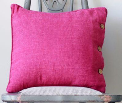 Bright Pink Solid Colour Cushion Cover - Fuchsia