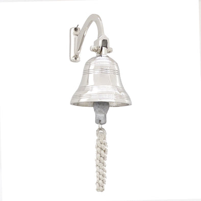 Hamptons Coastal Silver Wall Bell - Large