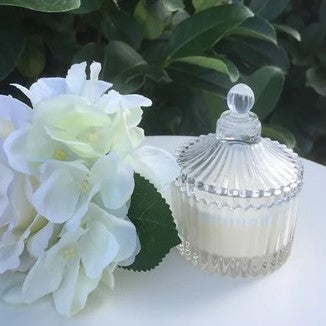 Candle in Small Round Trinket Box - Coconut and Lime