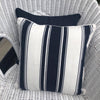 Denim Navy and White Stripe Cushion Cover - 40 x 40 cm