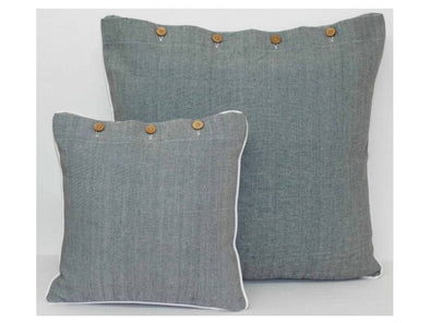 Fleck Natural Grey Cushion Cover Linen Cotton Tweed Fabric 2 sizes