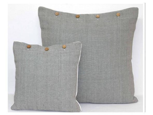 Fleck Stucco Brown Cotton Linen Tweed Cushion Cover