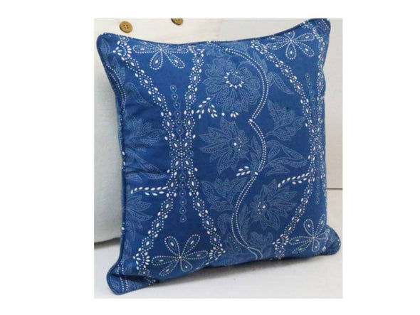 Floral Sea Blue Cushion Cover - 2 Sizes