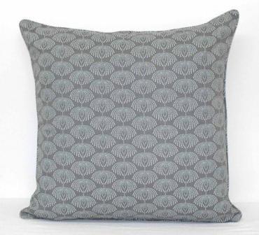 Grey and White Pattern Cushion Cover - Dew Drops Ash Grey