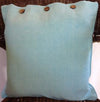 Ice Blue Solid Colour Cotton Linen Cushion Cover