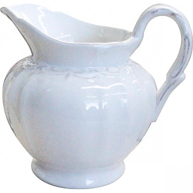 White Ceramic Jug - 14.5 cm Height