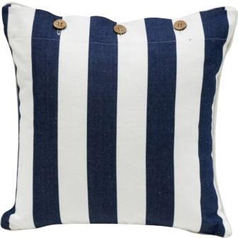 Navy and White Stripe Cushion Cover - Mode - 2 Sizes - Hamptons Coastal