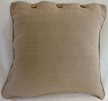 Putty Beige Solid Colour Cotton Linen Cushion Cover