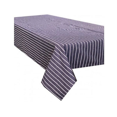 Table Cloth Navy and White Pin Stripe 250 cm