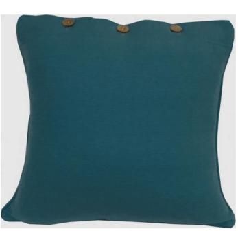 Teal Green Blue Solid Colour Cushion Cover - Teal