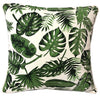 Tropical Palm Green and Off White Cushion Cover - 40 x 40 cm