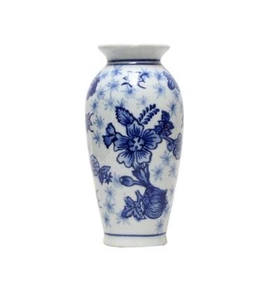 Blue and White Vase - 15 cm
