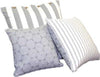 Grey and White Striped Cushion Cover Amalfi with Virgo Grey