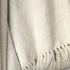 Linen/Cotton Throw with Tassels in Navy or Natural